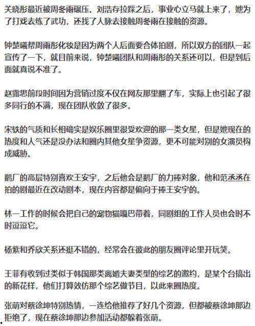 娱乐圈爆料单子有哪些,明星幕后故事大起底  第3张